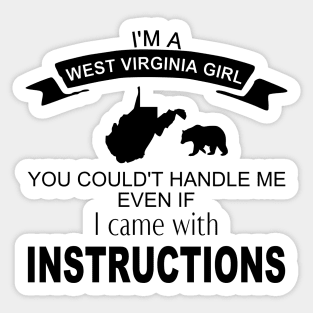 West Virginia Girl Sticker